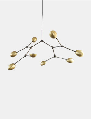 Brass drop chandelier, lampe, loftlampe